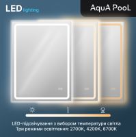 Дзеркало AquA PooL Nil 100x70 88-Nil100s70-CWDd з Led підсвіткою