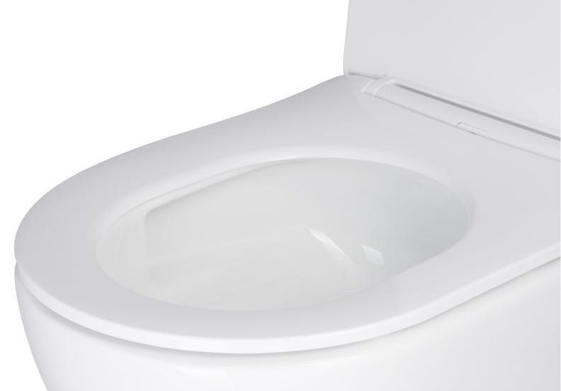 Інсталяція Geberit Duofix 458.103.00.1 з клавішею Delta30 + Унітаз підвісний Qtap Jay Ultra Quiet QT07335177W з сидінням Soft Close