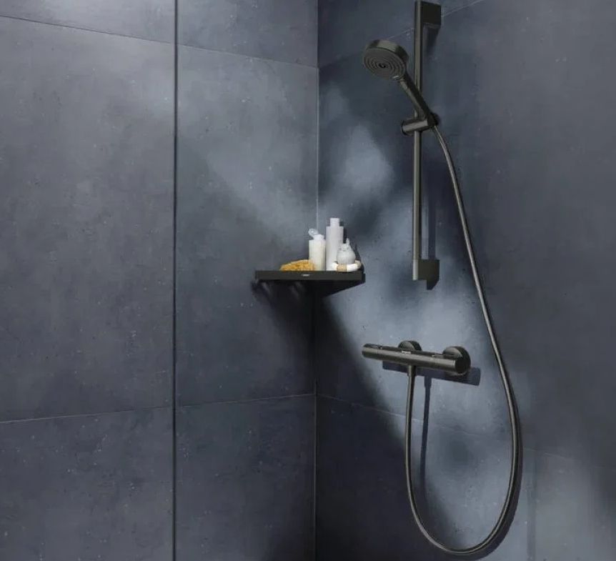 Змішувач для душу Hansgrohe Ecostart Fine чорний хром 13325340