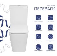 Унітаз підлоговий Qtap Crow Eco Ultra Quiet QTCRO27W51030 з бачком та сидінням Soft Close