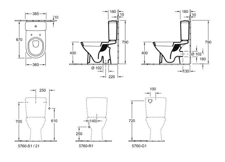 Унітаз підлоговий Villeroy & Boch O.Novo 5661T301 з бачком і сидінням Soft Close