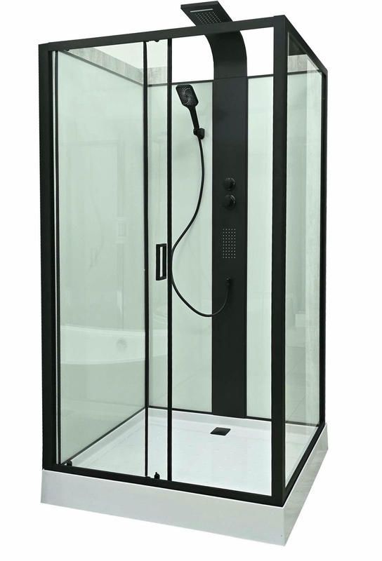 Душовий бокс Veronis 120x90 (Профіль - чорний, скло - прозоре) BN-11-120