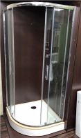 Душова кабіна Veronis 80х80 (Профіль - хром, скло - прозоре) KN-3-80 PREMIUM з піддоном