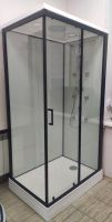 Гідромасажний бокс Veronis 100x80 (Профіль - чорний, скло - прозоре) BN-810 правобічний
