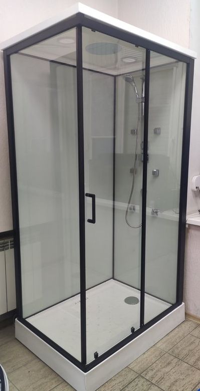 Душовий бокс Veronis 120x80 (Профіль - чорний, скло - прозоре) VE-BN812R