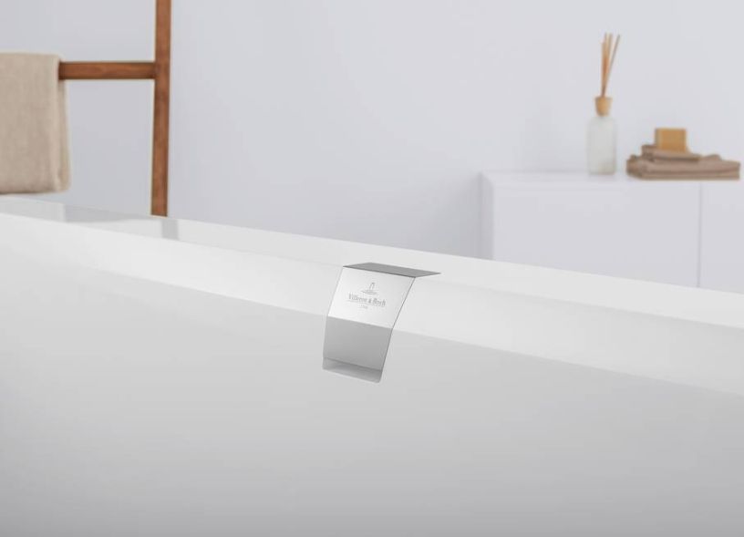 Ванна кварилова Villeroy & Boch Squaro Edge 170x75  BQ170SQE2DV-01 з ніжками і сифоном