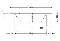 Ванна акриловая Duravit D-Code 190х90 700138000000000