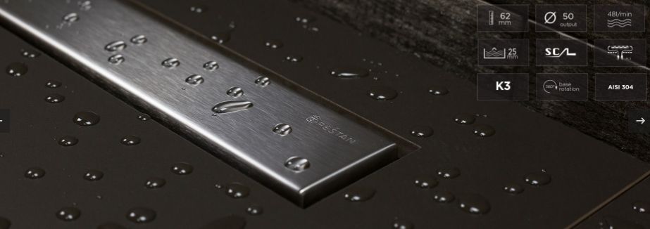 Душовий канал Pestan Confluo Frameless Line 850 мм 13701233 з решіткою з нержавіючої сталі