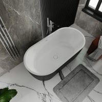 Ванна акрилова Koller Pool PureLine 160x80 чорна/біла 0266251501