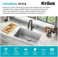 Кухонна мийка Kraus Precision нержавіюча сталь KHU100-30