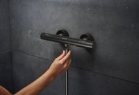 Змішувач для душу Hansgrohe Ecostart Fine чорний хром 13325340