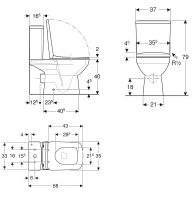 Унітаз підлоговий Geberit Selnova Square 503.086.00.1 з бачком і сидінням Soft Close