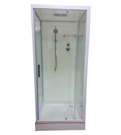Душовий бокс Veronis 90x90 (Профіль - білий, скло - прозоре) BN-1-04 R