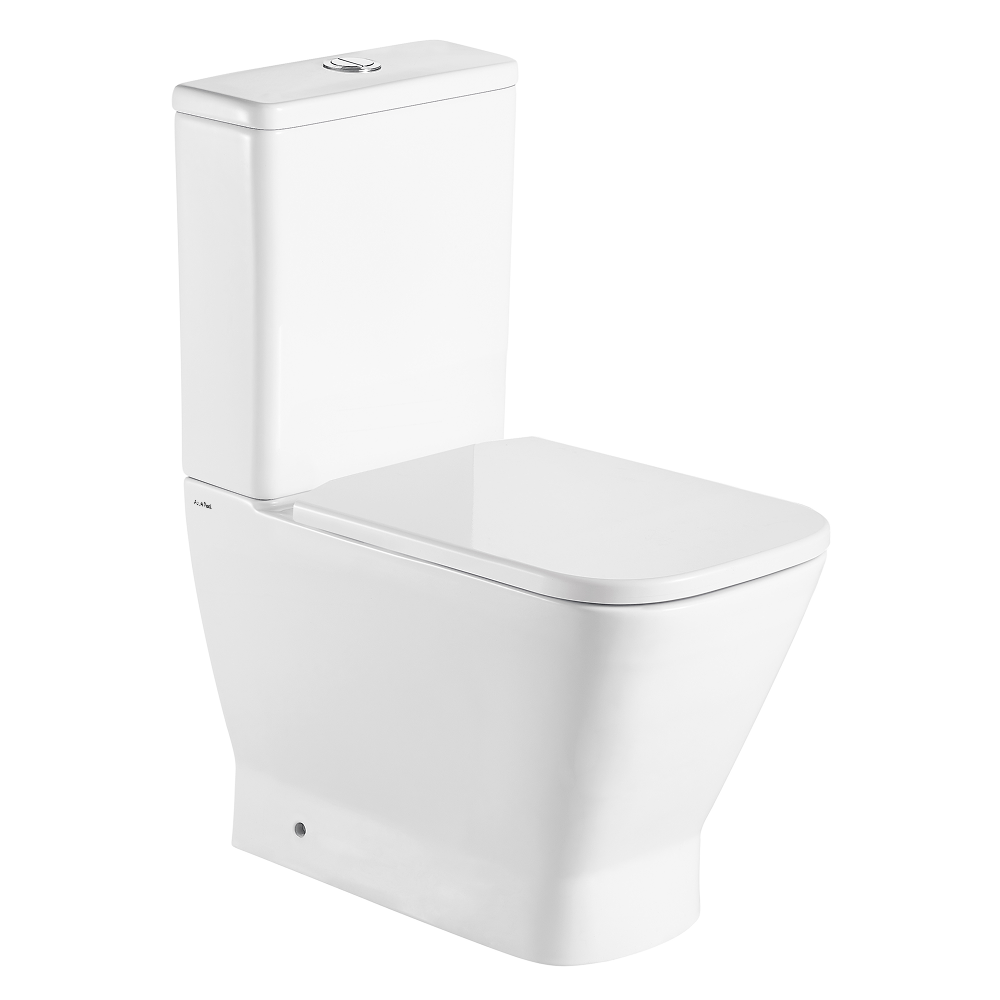 Унітаз підлоговий AquA PooL Ibiza Square Vortex Ultra Clean 88FBS630T03 із бачком та сидінням Soft Close