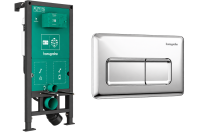 Инсталляция для унитаза Hansgrohe iFrame Universal 99001000 с клавишей Original Q хром