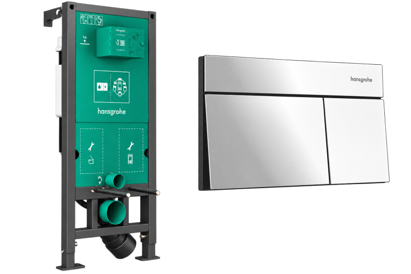 Інсталяція для унітазу Hansgrohe iFrame Universal 99003000 з клавішею Element E хром