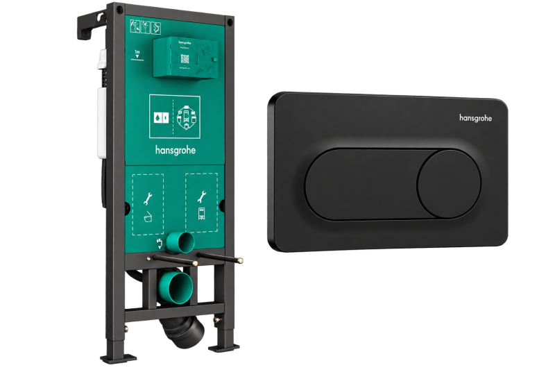Інсталяція для унітазу Hansgrohe iFrame Universal 99002670 із клавішею Original S чорний матовий