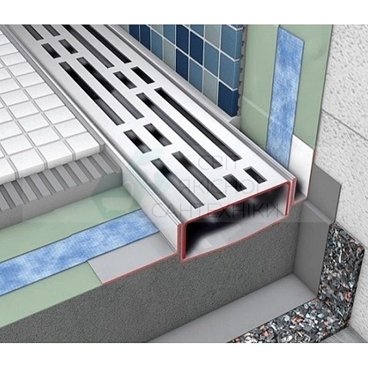 Решетка для канала TECE Drainline сталь 600810