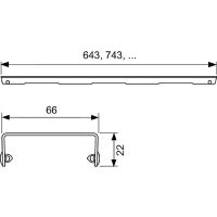Решетка для канала TECE Drainline сталь 600910