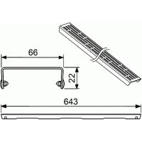 Решетка для канала TECE Drainline сталь 601210