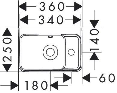 Раковина підвісна Hansgrohe Xanuia Q 36 см білий глянцевий 60129450