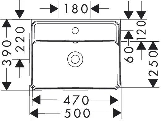 Раковина підвісна Hansgrohe Xanuia Q 50 см білий глянцевий 60131450
