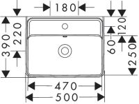 Раковина підвісна Hansgrohe Xanuia Q 50 см білий глянцевий 60131450