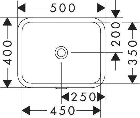 Раковина врізна Hansgrohe Xuniva Q 45 см білий глянцевий 60154450