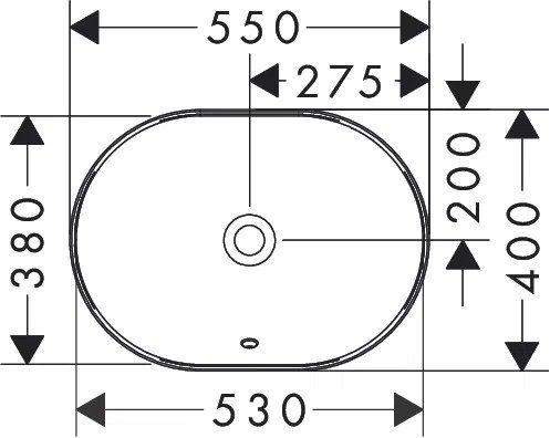 Раковина врезная Hansgrohe Xuniva U 55 см белый глянцевый 60157450