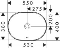 Раковина врезная Hansgrohe Xuniva U 55 см белый глянцевый 60157450