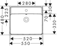 Раковина підвісна Hansgrohe Xanuia Q 55 см білий глянцевий 60238450