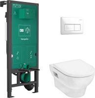 Інсталяція з унітазом та клавішею змиву Hansgrohe iFrame Universal 60301450