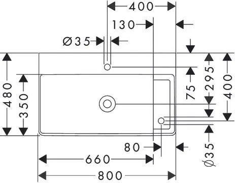 Раковина підвісна Hansgrohe Xelu Q 80 см білий глянцевий 60319450