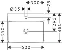 Раковина накладна Hansgrohe Xelu Q 60 см білий глянцевий 61018450