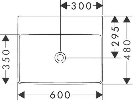 Раковина накладна Hansgrohe Xelu Q 60 см білий глянцевий 61019450
