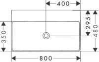 Раковина накладна Hansgrohe Xelu Q 80 см білий глянцевий 61023450