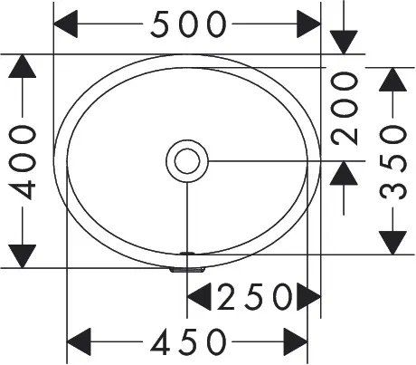 Раковина врізна Hansgrohe Xuniva D 45 см білий глянцевий 61048450