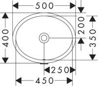 Раковина врізна Hansgrohe Xuniva D 45 см білий глянцевий 61048450
