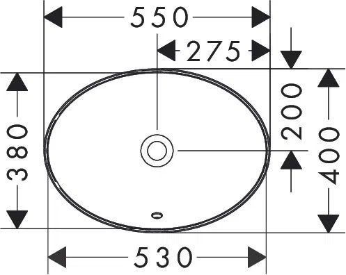 Раковина врізна Hansgrohe Xuniva D 55 см білий глянцевий 61058450