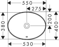 Раковина врізна Hansgrohe Xuniva D 55 см білий глянцевий 61058450