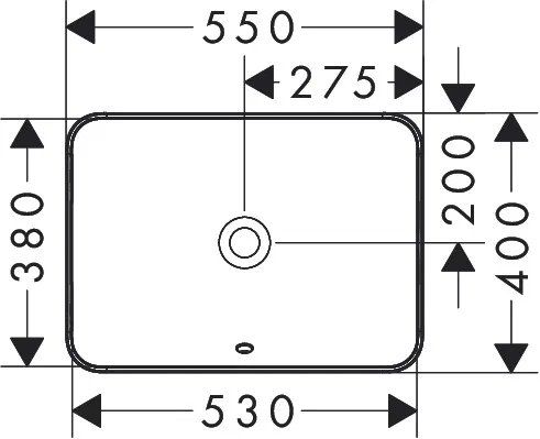 Раковина врізна Hansgrohe Xuniva Q 55 см білий глянцевий 61066450