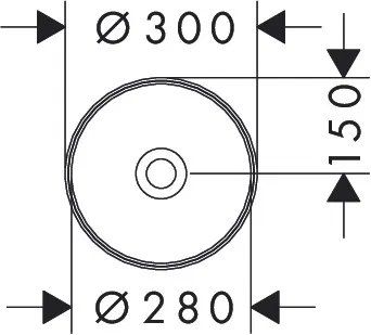 Раковина накладна Hansgrohe Xuniva S 30 см білий глянцевий 61070450