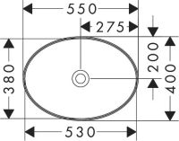 Раковина накладна Hansgrohe Xuniva D 55 см білий глянцевий 61072450