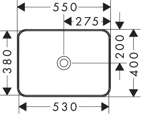Раковина накладна Hansgrohe Xuniva Q 55 см білий глянцевий 61075450