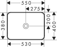 Раковина накладна Hansgrohe Xuniva Q 55 см білий глянцевий 61075450