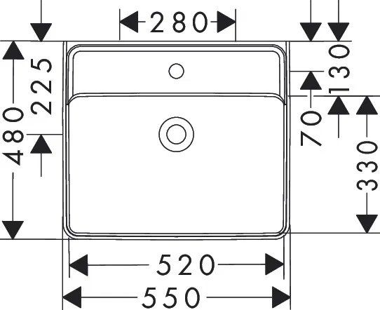 Раковина підвісна Hansgrohe Xanuia Q 55 см білий глянцевий 61147450