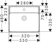 Раковина підвісна Hansgrohe Xanuia Q 55 см білий глянцевий 61147450