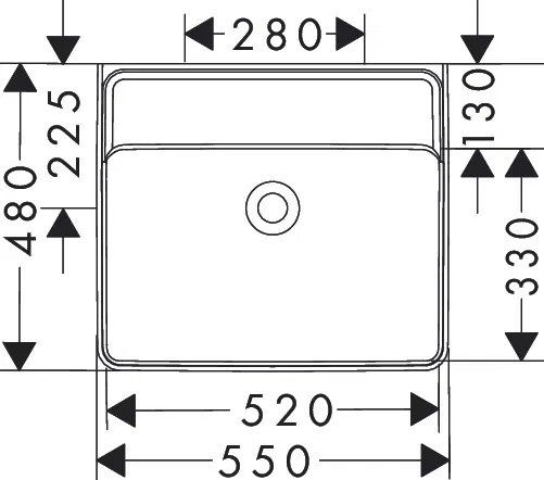 Раковина підвісна Hansgrohe Xanuia Q 55 см білий глянцевий 61148450