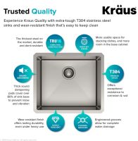 Кухонна мийка Kraus Standart PRO з нержавіючої сталі KHU101-21