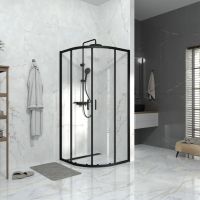 Душова кабіна Koller Pool Line Arc 90х90 (Профіль - чорний, скло - прозоре) 1440652403